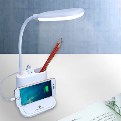 4-IN-1 USB Rechargeable LED Desk Lamp Touch Dimming Setting Table Lamp for Children Kids Reading Study Bedroom Living Room