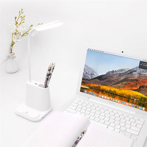4-IN-1 USB Rechargeable LED Desk Lamp Touch Dimming Setting Table Lamp for Children Kids Reading Study Bedroom Living Room