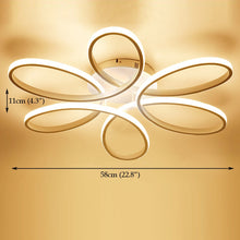 Charger l'image dans la galerie, EverFlower Modern Simple Floral Shape LED Semi Flush Mount Ceiling Light With Max 75W Painted Finish