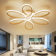 Charger l'image dans la galerie, EverFlower Modern Simple Floral Shape LED Semi Flush Mount Ceiling Light With Max 75W Painted Finish