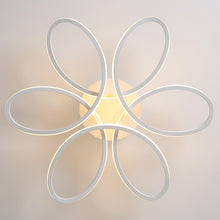 Charger l'image dans la galerie, EverFlower Modern Simple Floral Shape LED Semi Flush Mount Ceiling Light With Max 75W Painted Finish