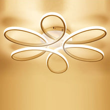 Charger l'image dans la galerie, EverFlower Modern Simple Floral Shape LED Semi Flush Mount Ceiling Light With Max 75W Painted Finish