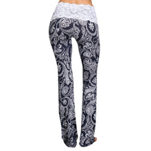 Charger l'image dans la galerie, Trendy High Waist Lace Spliced Tribal Print Elastic Pants for Women