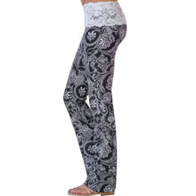 Charger l'image dans la galerie, Trendy High Waist Lace Spliced Tribal Print Elastic Pants for Women