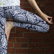 Charger l'image dans la galerie, Trendy High Waist Lace Spliced Tribal Print Elastic Pants for Women