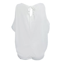 Charger l'image dans la galerie, Casual Round Collar Short Sleeve Off-the-shoulder Back Lace-up Hollow Out Loose T-shirt for Women