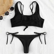 Charger l'image dans la galerie, Knot Tied Sides Ribbed Bikini
