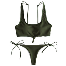 Charger l'image dans la galerie, Knot Tied Sides Ribbed Bikini
