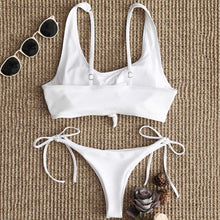 Charger l'image dans la galerie, Knot Tied Sides Ribbed Bikini
