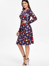Charger l'image dans la galerie, Halloween Print Long Sleeve Dress
