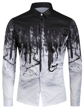 Charger l'image dans la galerie, Novelty Print Long Sleeves Men Shirt