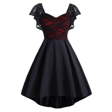 Charger l'image dans la galerie, Lace Panel Sweetheart Neck Plus Size Semi Formal Dress
