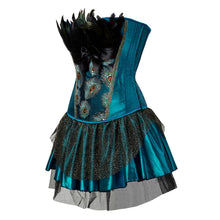 Charger l'image dans la galerie, Plus Size Peacock Feather Overbust Corset with Tutu Skirt
