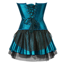 Charger l'image dans la galerie, Plus Size Peacock Feather Overbust Corset with Tutu Skirt