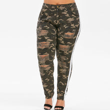 Charger l'image dans la galerie, Distressed Camo Piping Plus Size Jeans