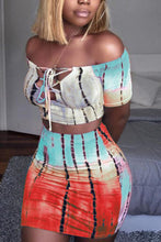 Charger l&#39;image dans la galerie, 2019 Women 2 Piece Bandage Set Sexy Bodycon Strapless Croped Tops + Mini Wrap Skirt Ladies Summer Casual Clubwear Women Clothes