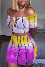 Charger l'image dans la galerie, 2019 Women 2 Piece Bandage Set Sexy Bodycon Strapless Croped Tops + Mini Wrap Skirt Ladies Summer Casual Clubwear Women Clothes
