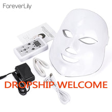 Charger l'image dans la galerie, Led Mask Photon Electric LED Facial Mask 7 Colors Led with Neck Skin Rejuvenation Anti Wrinkle Acne Photon Therapy Salon tool