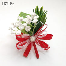 Charger l'image dans la galerie, LKY Fr Boutonniere Flowers Corsage Pin Boutonniere Buttonhole Men Wedding Bracelet Bridesmaid Wedding Buttonhole Witness Corsage