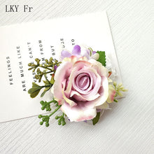 Charger l'image dans la galerie, LKY Fr Boutonniere Flowers Corsage Pin Boutonniere Buttonhole Men Wedding Bracelet Bridesmaid Wedding Buttonhole Witness Corsage