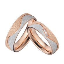 Charger l'image dans la galerie, Rose Gold Plating Emery Alliance wedding band engagment rings for women Anniversary Jewelry love couple ring men