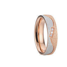 Charger l'image dans la galerie, Rose Gold Plating Emery Alliance wedding band engagment rings for women Anniversary Jewelry love couple ring men