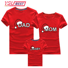Charger l'image dans la galerie, Dad Mom Baby Christmas T-Shirt Clothing for Family Matching Outfits Clothes Mother Daughter Father Son Look Mommy and Me Shirt