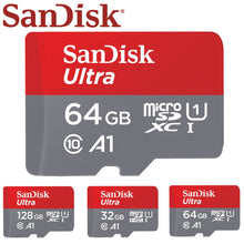 Charger l'image dans la galerie, 100% Original SanDisk Micro SD Card 64GB 100MB/s 16GB 32GB 128GB 256GB 200GB 400GB U1 Class 10 Memory Card microsd Flash TF Card