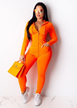 Charger l'image dans la galerie, Two Piece Set Tracksuit Women Festival Clothing Fall Winter Top+Pant Sweat Suits Neon 2 Piece Outfits Matching Sets Plus Size