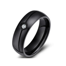 Charger l'image dans la galerie, QianBei Simple Stainless Steel Wedding Band Ring for Women Men Never Fade Silver Female Classic Engagement Personalized Alliance