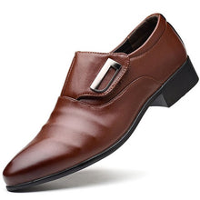 Charger l'image dans la galerie, New Men's Bussiness Formal Shoes Brand Single Buckle Slip On Black Brown Man Office Party Wedding Dress Shoes Big Size 48