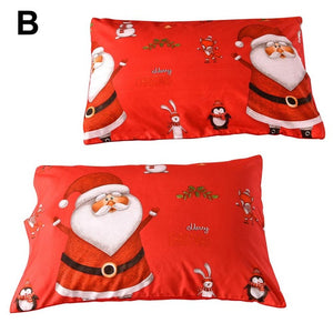 Christmas Bed Duvet Cover Set Santa Claus Pattern Pillow Cover Quilt Cover Christmas Decorations For Home housse de couette