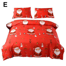 Charger l'image dans la galerie, Christmas Bed Duvet Cover Set Santa Claus Pattern Pillow Cover Quilt Cover Christmas Decorations For Home housse de couette