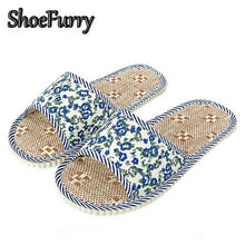 Charger l'image dans la galerie, ShoeFurry Summer Casual Shoes Men Home Slippers Breathable Sweat Flax Sandals Male Indoor Bedroom Slippers Linen Bath Slippers