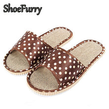 Charger l'image dans la galerie, ShoeFurry Summer Casual Shoes Men Home Slippers Breathable Sweat Flax Sandals Male Indoor Bedroom Slippers Linen Bath Slippers
