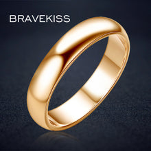 Charger l&#39;image dans la galerie, BRAVEKISS simple plain wedding band engagement rings for her and he alliance couples ringen voor vrouwen bague jewelry  BJR0097A