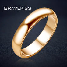 Charger l'image dans la galerie, BRAVEKISS simple plain wedding band engagement rings for her and he alliance couples ringen voor vrouwen bague jewelry  BJR0097A
