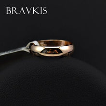 Charger l&#39;image dans la galerie, BRAVEKISS simple plain wedding band engagement rings for her and he alliance couples ringen voor vrouwen bague jewelry  BJR0097A