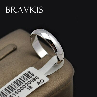 BRAVEKISS simple plain wedding band engagement rings for her and he alliance couples ringen voor vrouwen bague jewelry  BJR0097A