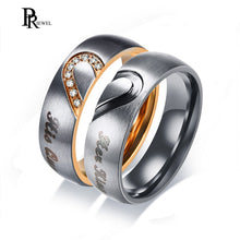Charger l'image dans la galerie, His Queen Her King Wedding Bands Ring Real Love Heart Promise Gift Rings 6MM Stainless Steel Couple  Alliance