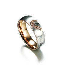 Charger l'image dans la galerie, His Queen Her King Wedding Bands Ring Real Love Heart Promise Gift Rings 6MM Stainless Steel Couple  Alliance