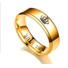 Charger l'image dans la galerie, His Queen Her King Couple Letter Ring for Women Men Stainless Steel Lovers' Finger Rings Pomise Gift Alliance Fashion Jewelry