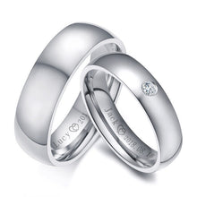 Charger l&#39;image dans la galerie, Basic Wedding Bands Rings for Women Man Custom Engrave Name Date Love Info Promise Alliance Anniversary Valentine&#39;s Day Gift