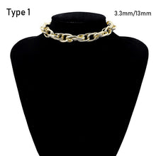 Charger l'image dans la galerie, SHIXIN Punk Exaggerated Heavy Metal Big Thick Chain Choker Necklace Women Goth Fashion Night Club Jewelry Female Chocker Collier