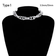 Charger l'image dans la galerie, SHIXIN Punk Exaggerated Heavy Metal Big Thick Chain Choker Necklace Women Goth Fashion Night Club Jewelry Female Chocker Collier