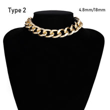 Charger l'image dans la galerie, SHIXIN Punk Exaggerated Heavy Metal Big Thick Chain Choker Necklace Women Goth Fashion Night Club Jewelry Female Chocker Collier
