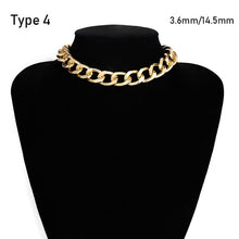 Charger l'image dans la galerie, SHIXIN Punk Exaggerated Heavy Metal Big Thick Chain Choker Necklace Women Goth Fashion Night Club Jewelry Female Chocker Collier