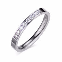 Charger l'image dans la galerie, Vnox Never Fade Stainless Steel Temperament Engagement Bands For Couples Anti Allergy Women Mens Rings Lovers Alliance