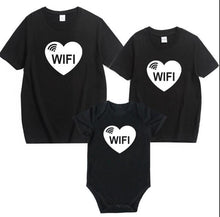 Charger l'image dans la galerie, Summer Family Look Shirt Mommy and Me Clothes Love WIFI Battery 2019 Family Matching T Shirt Fashion Family Outfit Set Tees Tops