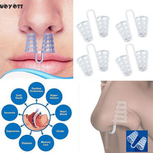 Charger l&#39;image dans la galerie, 2PCS Anti Snoring Breathe Easy Sleep Nose Clip Snore Stopper Aid Nasal Dilators Device Congestion Aid No Strips Cones Freeship
